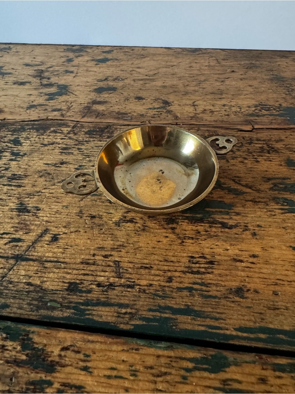 Brass Two-Handled Trinket Dish - Gold